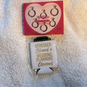 Diamond Ring Ice Cube Tray Mold + Drink Sleeve for Wedding Planners Bachelorette